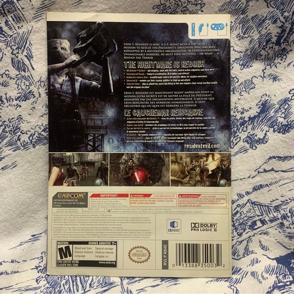 (Manual Only) Resident Evil 4 Nintendo Wii Authentic French - Picture 2 of 4